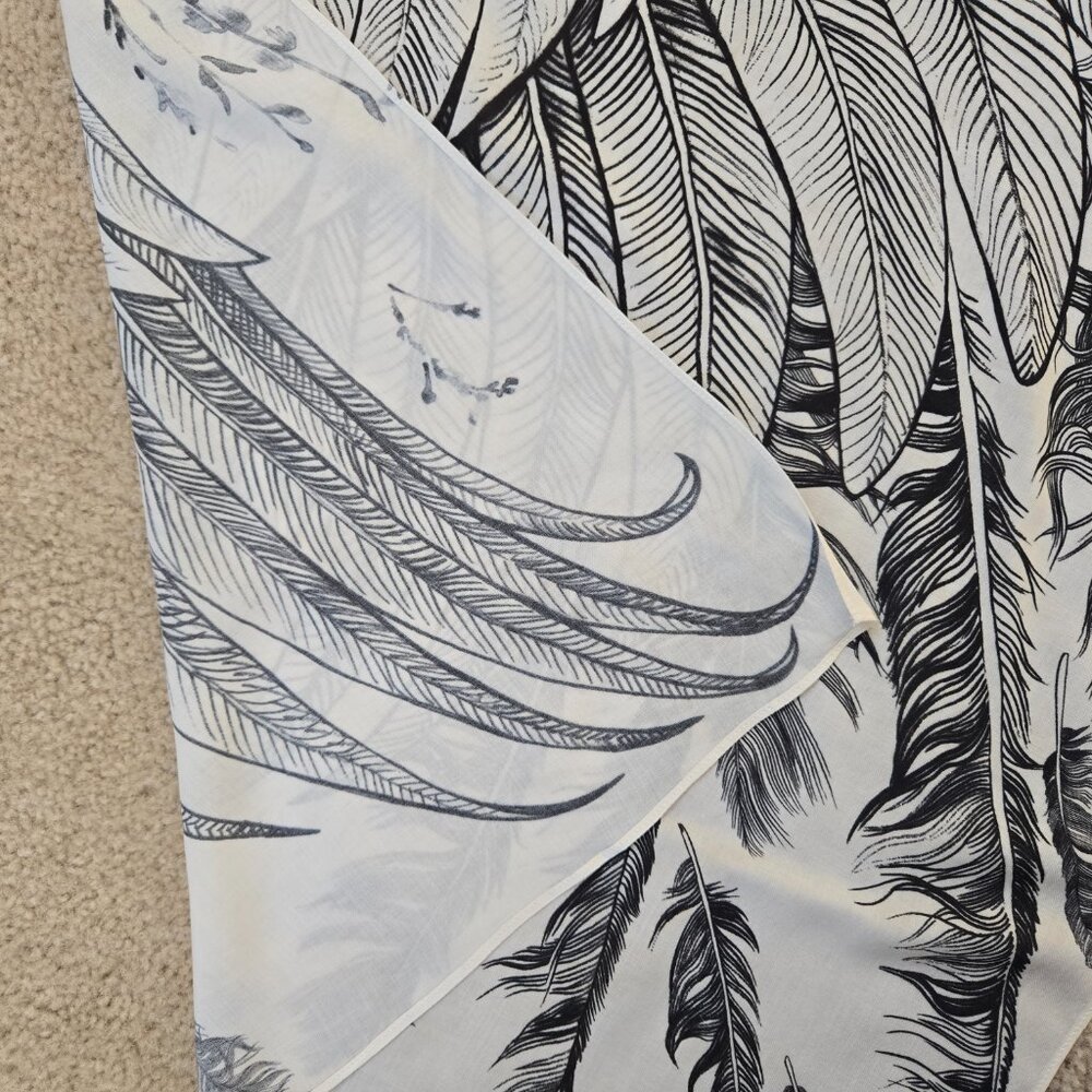 Bird Feathers Angel Wings Lightweight Scarf - Picture 7 of 13